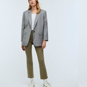 Madewell Kick Out Crop Jeans Coated Edition in Distant Surplus Green Size 29